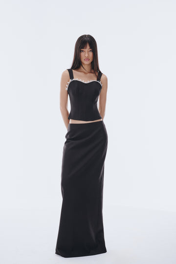 SLEEK BLACK MAXI SKIRT