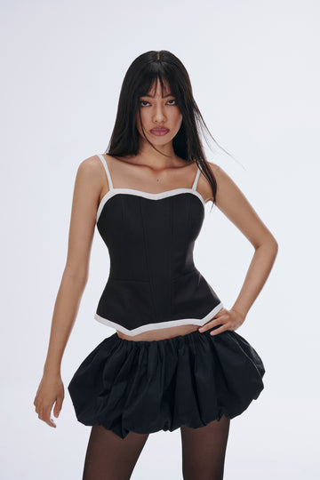 CONTRAST TRIM STRUCTURED CORSET